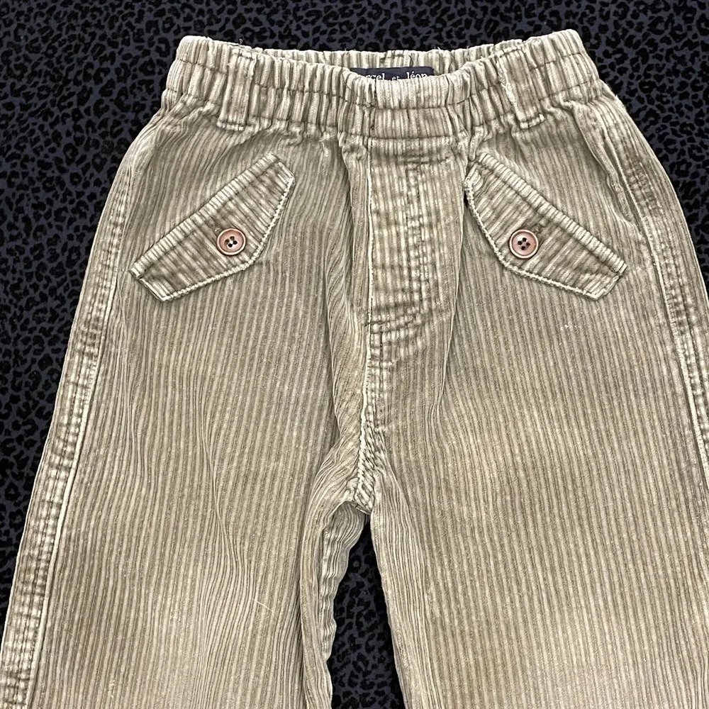 Boys Outfit Set Wide Wale Corduroy Pants 3T Back To School Fall Bundle